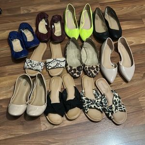 10 Pairs of Flats/ Sandals